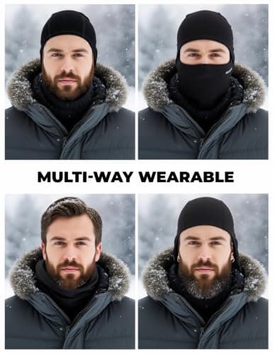 ROCKBROS Balaclava Ski Face Masks Windproof Thermal Neck Gaiter — view 6