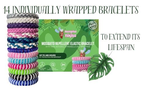 Mosquito Nikito Repellent Coil Bracelet, Pack of 14, Mixed, Up to 480 Hours Protection — view 4