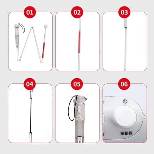 Intelligent Walking Stick For The Blind Sound And Light Electronic Blind Cane Folding Walking Stick Elderly Walking Stick LED Walker Walking Stick Visual Impairment Aids — view 6