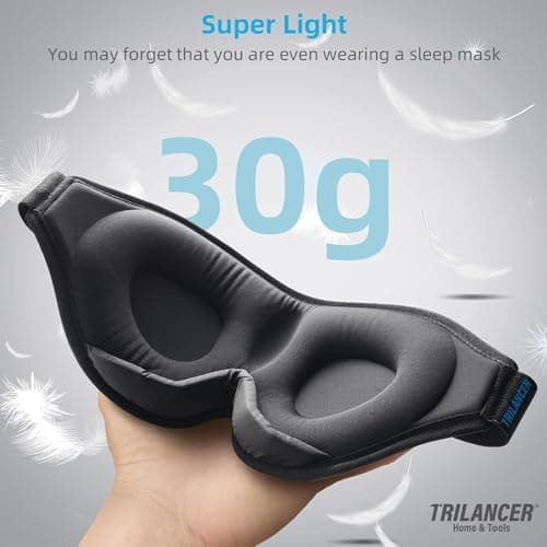 Trilancer Blackout Sleep Mask, 3D Eye Mask for Sleeping, Men & Women — view 5