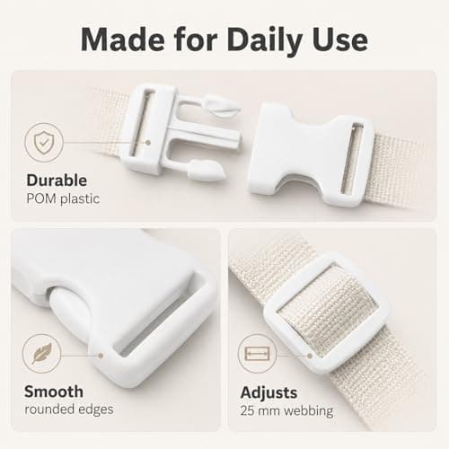 24Pcs 25mm Side Release Buckles Tri-Glide Slides Plastic for Backpack DIY — view 4