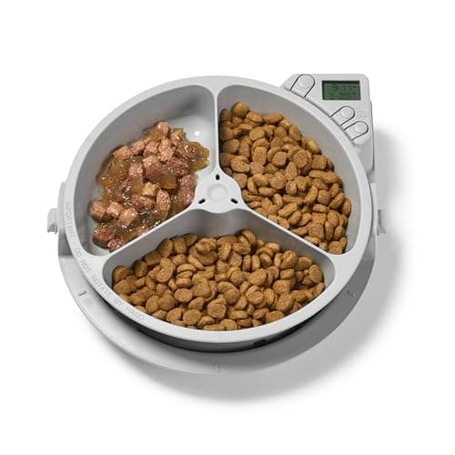 Cat Mate 3-Meal Automatic Pet Feeder, 170g per Bowl, Wet & Dry Food, White — view 5