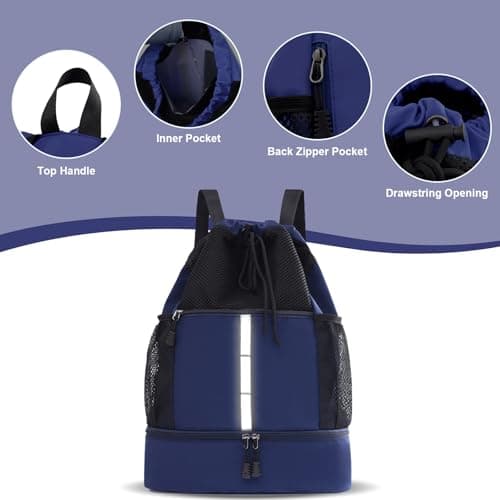 Risefit Waterproof Swimming Bags Drawstring Gym Bags Beach Bags Backpacks for Adults — view 6