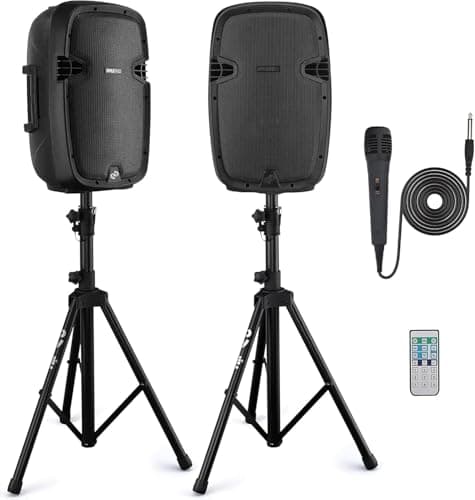 Pyle Portable PA Speaker System 1000W Bluetooth Active/Passive Outdoor