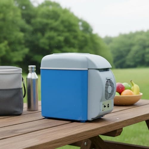 7.5L Portable Car Fridge, 12V Electric Cooler & Warmer with Carry Strap — view 2