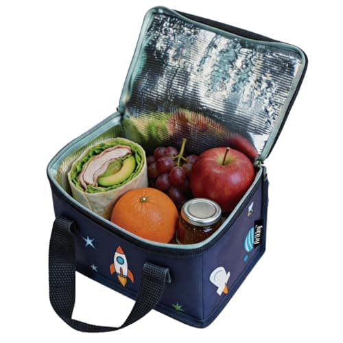 Arikky Lunch Bag Insulated Women Men Kids Cool Bag Lunch Box School Girls Boys Toddlers Picnic Bag Travel Small Mini Cooler Blue Star 6 cans — view 4