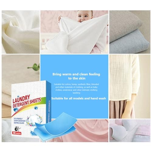 Washing Sheets Detergent, 90 Sheets Deep Stain Removal Laundry Detergent, Portable Laundry Soap Sheet for Home Travel — view 4