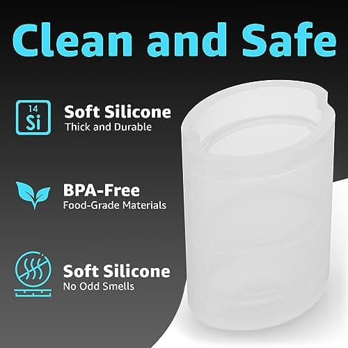Jmoe USA Replacement Silicone Mouthpieces Replacements for LifeStraw Go Water Filter Bottle | 5-Pack | BPA Free, Food-Grade, & Soft Silicone | Silicone Caps for LifeStraw Go Lid — view 3