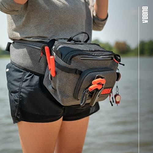 BUBBA Seaker Series Hip Pack Premium Dry Travel Bag with Extreme Weather-Resistant Materials, Fully Padded and Adjustable Wait Belt and 10L of Capacity Perfect for Any Angler — view 2