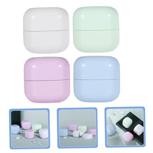 Beatifufu 4pcs 50g Refillable Cosmetic Jars, Plastic Cream Containers, Portable Travel Size Jars for Lotions and Moisturisers, Reusable Beauty Pots for Trip — view 2