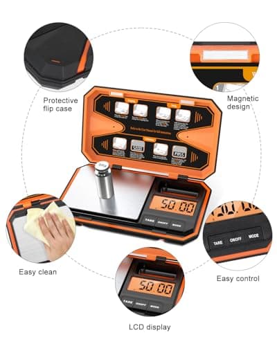 Brifit 500g Digital Kitchen Scale, High-Precision Pocket Scale with 50g Calibration Weight, Portable Jewelry Scale with Tare Function, Unit Conversion & Backlit LCD, 0.01g Accuracy, Batteries Included — view 6