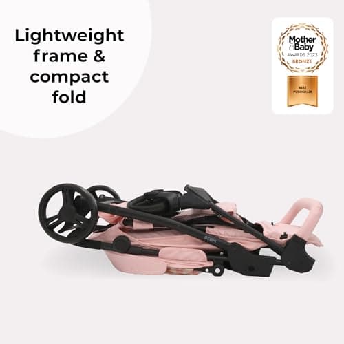 My Babiie MB30 Pushchair – from Birth to 4 Years (22kg), Easy Compact Fold, Large Shopping Basket, Adjustable Handle, Stroller Includes Cup Holder, Rain Cover – Pink Leopard — view 2