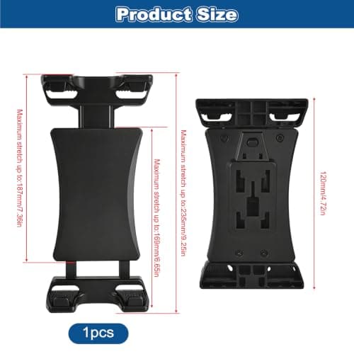Lyyixbix Tripod Mount Adapter, 120mm Universal Tablet Clamp Holder (Black) — view 2