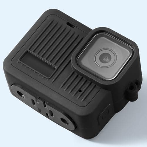 Cocoarm Silicone Protective Case for 4K Action Camera, Scratch and Impact Resistant Action Camera Cover with Battery Side Cover Lens and Lanyard for Travel Cycling Recording — view 3