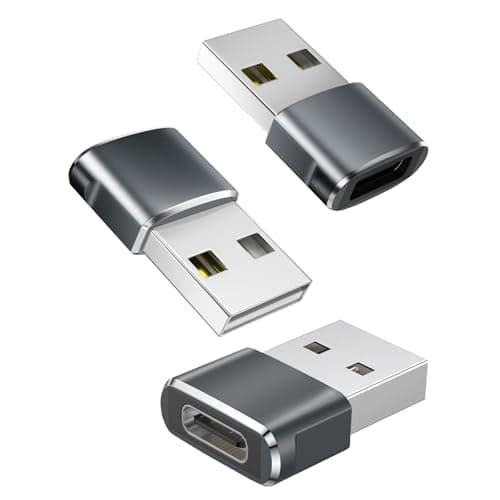 USB C to USB Adaptor, USB to USB C Adapter 3-Pack Charger Cable Converter