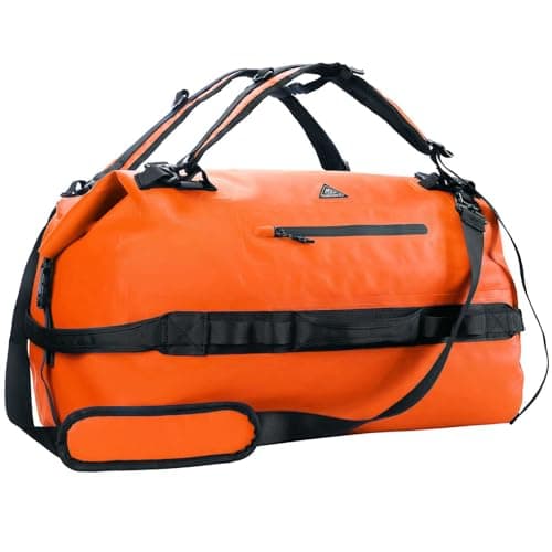 Haimont IPX7 Waterproof Roll-Top Dry Duffel Backpack Orange 60L