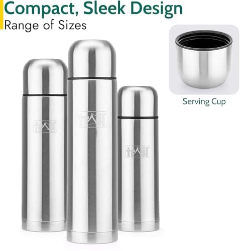 Trail Bullet Vacuum Flask, Camping & Travel, 500ml, Silver — view 5