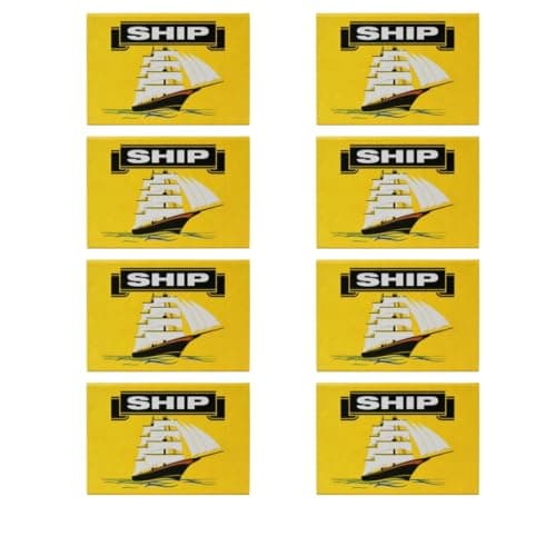 Ship Safety Matches Multipack (Pack of 8) Bulk Matchbox Household Set - Approx 256 Small Matchsticks with Side Striker Panel for Candles, Gas Cooker, Fireplace