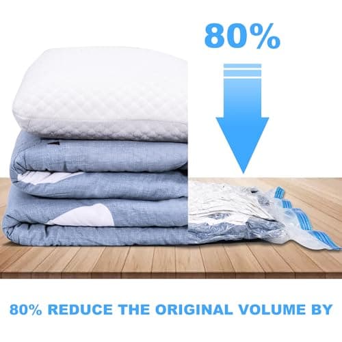 6 pack 60 x 40 Small Vacuum Storage Bags, Space Saver Bags for Travel — view 5