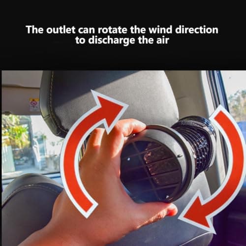 Car Ventilation Extension - Air Conditioning Extension Hose, Car Cooling Tube | Back Seat Cooler for Drivers Men Women Professionals Road Trip Travel Vehicle Portable Air Conditioning — view 6