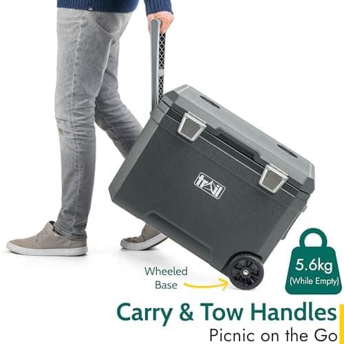 Trail Large 45L Cool Box on Wheels, Dark Grey — view 5