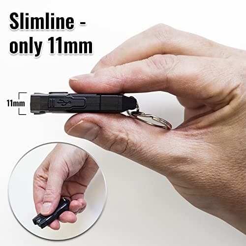 BEKLA Rechargeable Keyring Torch USB LED Flashlight – 120 Lumen Extra Bright Mini Torch, Portable EDC Pocket Light for Keys, Handbags, Camping, Walking & Emergencies — view 6