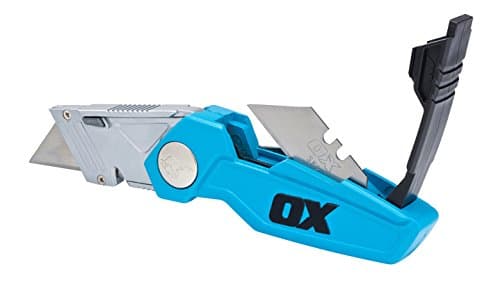 OX Pro Fixed Folding Utility Knife with 2 Spare SK2 Sharp Steel Blades — view 2