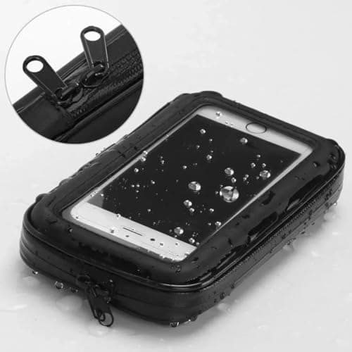 Water-Resistant Bike & Motorbike Phone Holder – Universal Mount for Extra Large Smartphones up to 165 x 80 mm – Touchscreen Friendly & Shockproof Case – Adventure-Ready for Commuters and Riders — view 6