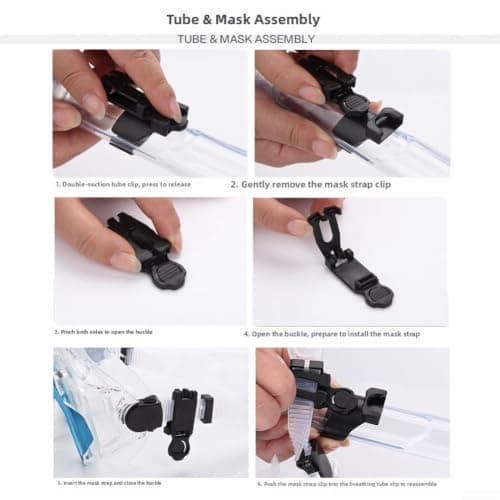 Dolvitrny Snorkel Mask for Quick Release Connector Dual Section Silicone — view 6
