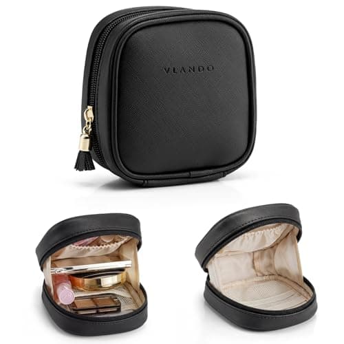 VLANDO Travel Makeup Bag, Small Makeup Bag for Weekend Breaks and Travel