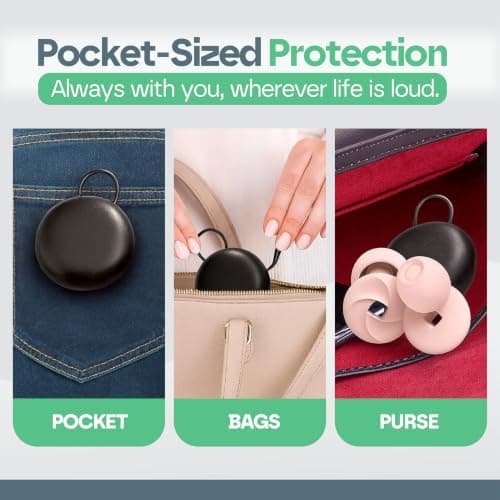 Noise Cancelling Ear Plugs– Ultra-Soft, Pressure-Free Design, Blocks up to 33dB for Deeper Sleep, Travel, & Focus – Hypoallergenic, Waterproof, Includes Travel Case (Purple) — view 5