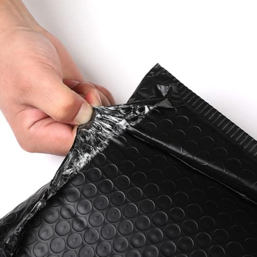 Black Pvc Bubble Storage Bags 25pcs, Shockproof Packing Pouches — view 3