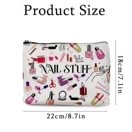 1PCS Nail Polish Organiser Bag Canvas Large Capacity 9x7in Portable Storage Case for Women Girls Manicurist DIY Travel Nail Accessories — view 2