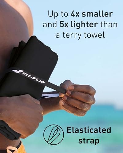 Fit-Flip Swimming towel – quick dry microfibre beach towel — view 3