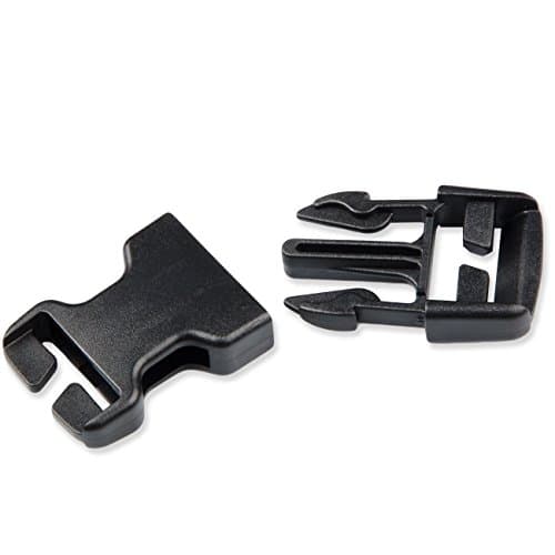 DYZD Plastic Buckle Repair Kit Quick Release Buckles No Sewing Required for Backpack Bag (4pcs Black,25 mm) — view 3