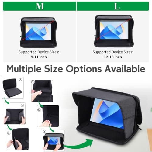 iPad Sun Shade Tablet Sleeve Case for 12-13 inch, iPad Sun Glare Shield — view 2