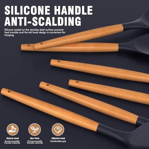 Silicone Kitchen Utensils Set, Heat-Resistant Cooking Utensils, BPA-Free — view 2