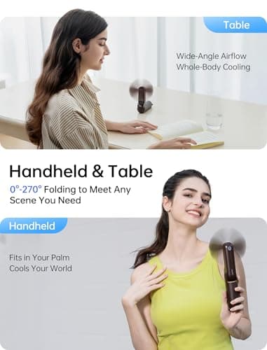 JISULIFE Handheld Fan 8 Plus: 40H Cooling & 4500mAh PowerBank & Flashlight — view 4