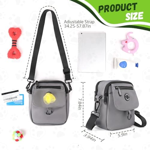 COOWONE Waterproof Dog Walking Bag Crossbody Bags Dog Treat Pouch for Pet Training, Puppy Treat Tote, Treat Bag, Dog Mom Purse… — view 4