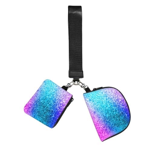 ERCgad Glitter Sequin Spot Print Wrist Strap Outdoor Sports Bag Unisex Fitness Accessory Running Travel Gift