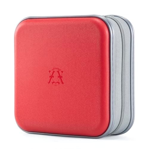 alavisxf xx CD Case, 48 Capacity Hard Plastic Portable CD Organizer Holder