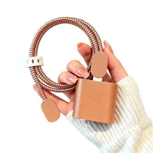 Wegiwuca Complete Protections Set for Phone 20W Power Adapter, Brown