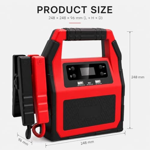 Heavy Duty 12V/24V Truck Jump Starter - 42000mAh Portable Battery Booster with 1500A Peak for Large Diesel Engines & Commercial Vehicles — view 4