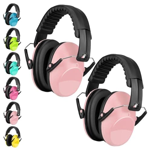 Kids Ear Defenders 2 Pack, Noise Cancelling Headphones for 3-16 Year