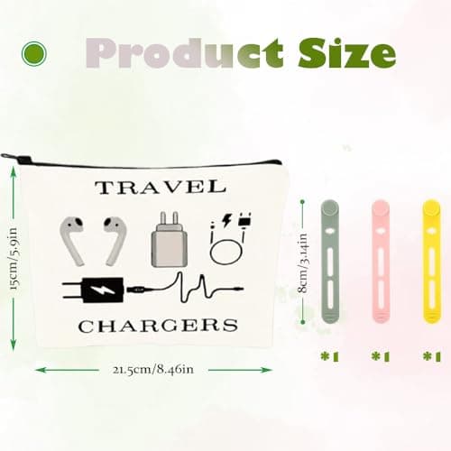 Deyixinup Funny Charging Cable Bag, Charging Stuff Travel Pouch — view 3