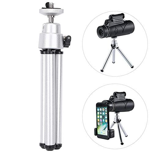 3PCS Mini Aluminium Alloy Silver Anti-Shake Telescope Tripod – Lightweight & Portable for Cameras, Binoculars, and Outdoor Travel — view 4