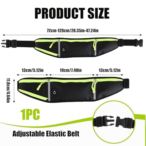 Running Belt Waist Pack Adjustable Fanny Pack, Large Capacity Sports Bum Bag, Water Resistant Running Pouch, Waist Belt for Phone & Water Bottle Holder, Multiple Pockets & Headphone Port for Men Women — view 2