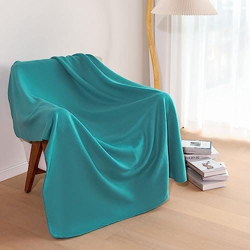 CAI TENG Fleece Blanket Throw 6 Pack Soft Kids Blanket Cozy Lightweight for Couch Bed Travel Throw Blanket Bulk Pet Blanket Warm Blanket Picnic Garden Solid for Home Sofa 125 X 150 CM Blue — view 2
