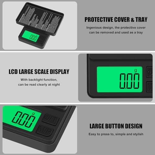 Diyife Mini Scales, 1000g/0.01g High Precision Small Pocket Scales — view 5