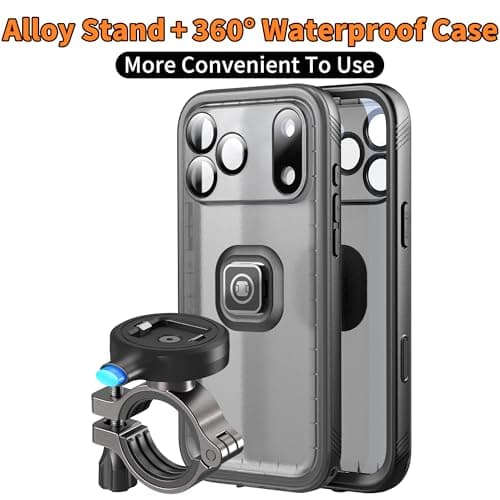 Cozycase 1S Lock/Unlock Waterproof Bike Phone Holder For iPhone 17 Pro Max — view 3